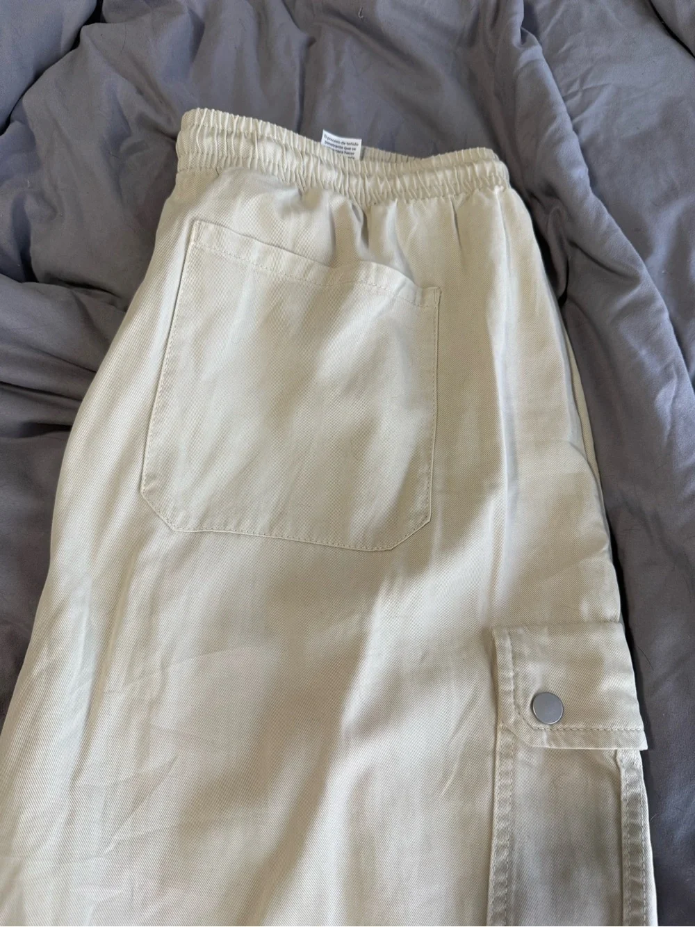 Time and Tru Women Khaki Elastic Waist Pants - Khaki - Picture 8 of 8